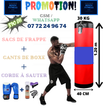 Load image into Gallery viewer, pack de boxe : sacs de frappe, gants,corde a sauter