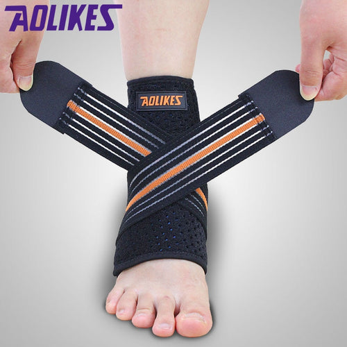 1Pcs Ankle Support Professional Sports Breathable Ankle Protector Elastic Pressure Band Ankle Brace Left Foot Health Care Z16101