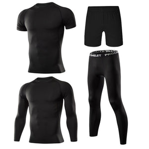 4 Pcs Men's Gym Sportswear Running Track Suits Male Tracksuit Outdoors Suit Men Outdoor Jogging Sport Suits Casual Sportswear