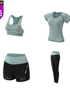 Womens Yoga Sets Five 5 Pieces Set Training Sports Sets Female Workout Clothes for Women Sportswear Gym Training Clothing S-3XL