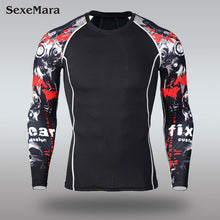 Load image into Gallery viewer, Mens Sport Running Set Compression T-Shirt + Pants Skin-Tight Long Sleeves Fitness Rashguard MMA Training Clothes Gym Yoga Suits