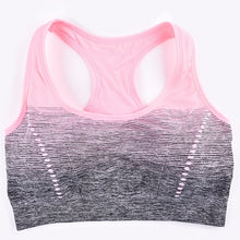 Load image into Gallery viewer, THUNSHION Sports Bra High Stretch Breathable Top Fitness Women Padded for Running Yoga Gym Seamless Crop Bra Gradient Sport Bra