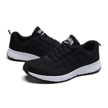 Load image into Gallery viewer, Comemore Sneakers Women Sport Shoes Lace-Up Beginner Rubber Fashion Mesh Round Cross Straps Flat Sneakers Running Shoes