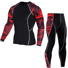 Load image into Gallery viewer, Men Running Sport Compression t shirt Pants Suits Jogging Tracksuit Sets Male Gym Fitness Crossfit Sportswear Tees Tops Leggings