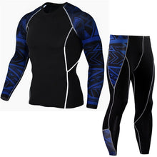 Load image into Gallery viewer, Men Running Sport Compression t shirt Pants Suits Jogging Tracksuit Sets Male Gym Fitness Crossfit Sportswear Tees Tops Leggings