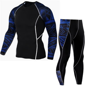 Men Running Sport Compression t shirt Pants Suits Jogging Tracksuit Sets Male Gym Fitness Crossfit Sportswear Tees Tops Leggings