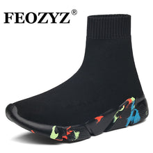 Load image into Gallery viewer, FEOZYZ Sneakers Women Men Knit Upper Breathable Sport Shoes Sock Boots Woman Chunky Shoes High Top Running Shoes For Men Women