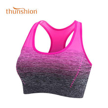 Load image into Gallery viewer, THUNSHION Sports Bra High Stretch Breathable Top Fitness Women Padded for Running Yoga Gym Seamless Crop Bra Gradient Sport Bra