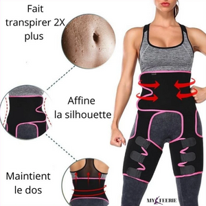 ceinture de sudation 3 en 1 : cuisse,ventre, et taille